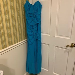 Blue Jill Stuart dress 8 strapless maxi gown NWT
